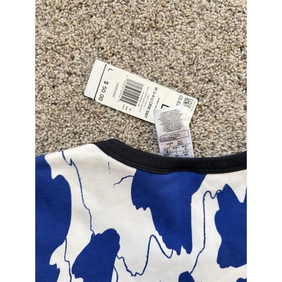 Adidas x Zoe Saldana Womens Blue Abstract Crew Sweatshirt Size L NWT - Picture 6 of 6